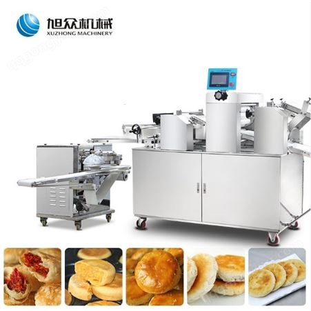 供应旭众生产酥饼机厂家 全自动糖酥饼机生产线 仿手工酥饼机