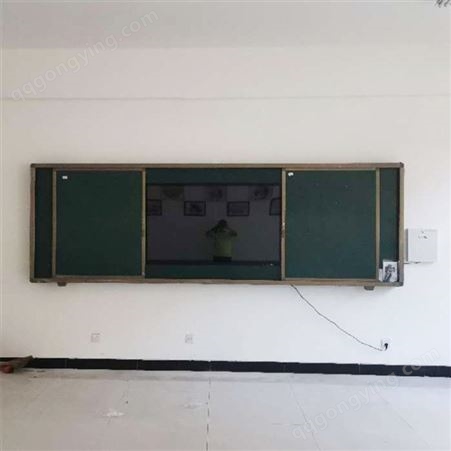镶嵌推拉式组合黑板 推拉黑板 供应左右推拉黑板