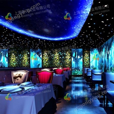 上海争飞全息3D全息音乐主题餐厅 沉浸式投影KTV 5D光影投影餐厅设计方案调试