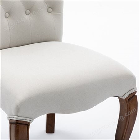 美式软包咖啡椅 软包靠背复古凳子 餐厅咖啡厅酒店实木椅子