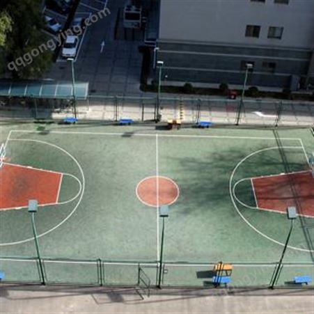 网球场 球场跑道材料 康达足球场塑胶跑道篮球场 质优价廉