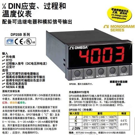 OMEGA欧米茄 DP25B-RTD温控器 四川成都温控器