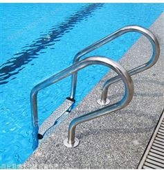 水上乐园室内泳池不锈钢下水扶梯   露天泳池承重爬梯