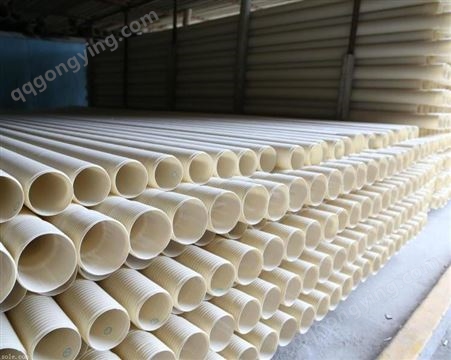 PVC双壁波纹管聚录乙烯upvc白色穿线管电缆保护管排污水管