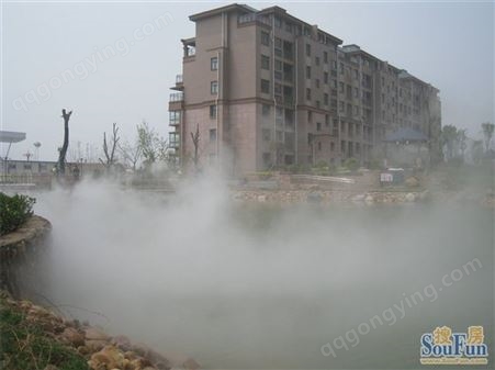 双城景观水喷雾公司,鹤壁人造雾森降温-景观喷雾加湿系统