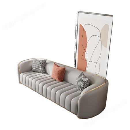 现代轻奢风沙发小户型真皮沙发头层牛皮三人位沙发鼎富DF-022448
