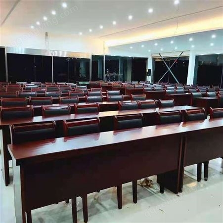 办公会议桌长桌椭圆形实木大型会议室油漆开会本色会客桌椅