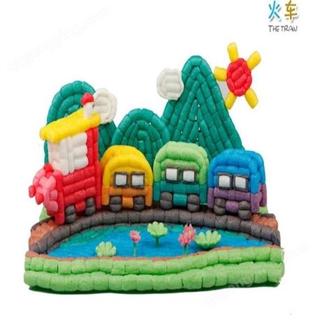 魔法diy玉米粒玩具片儿童手工制作材料包幼儿园益智粘粘乐生产线