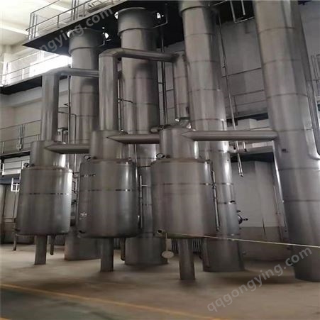出售二手5吨强制循环蒸发器  6.3吨蒸发器  饮料厂用蒸发器多台