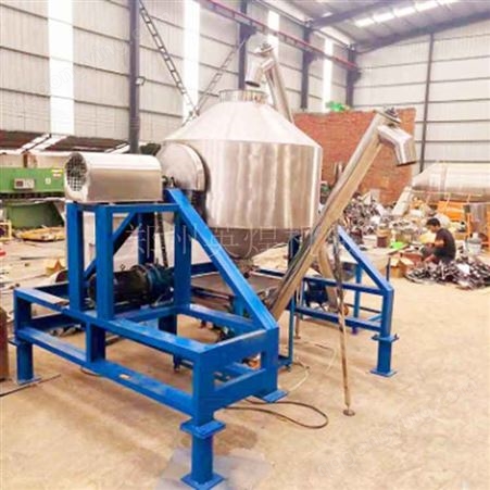 360度旋转化工原料搅拌机 自动上料100公斤粉末不锈钢鼓式搅拌机