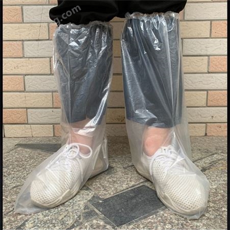 PE塑料靴套机 一次性长筒靴套机 防水防污雨松紧带鞋套生产设备