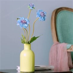 景德镇陶瓷简约纯色小花瓶 客厅创意北欧花艺桌面摆件