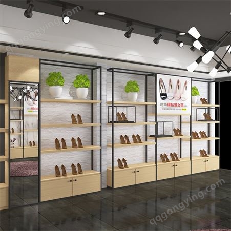 定制烤漆鞋店展示柜 包包货柜展厅鞋子展柜陈列柜 商超服装展示架