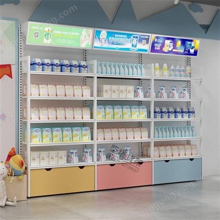 母婴店商品陈列货架 母婴用品店商品展示柜 杭州 坚塔货架