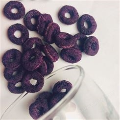 五谷香出厂价紫薯谷物圈 早餐粥紫薯圈 