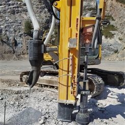 挖机加装凿岩钻机 挖机改装液压钻 挖机改钻厂家