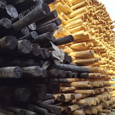 盛金源 大量供应 油木杆 10米  13-14个粗 油炸杆 通信木杆 防腐木杆 麻家务工业区