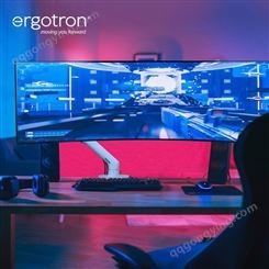 爱格升（ERGOTRON）45-647-216 显示器支架带重型转轴 台式电脑显示器支架臂 电脑支架升降 台式显示器增高架