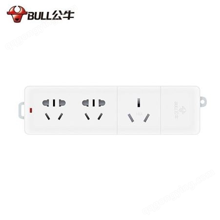 公牛(BULL) 插座接线板插排多功能插座面板家用 GN-405DW 3位无开关无线