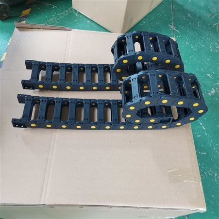 乾宇厂家直供尼龙拖链坦克链机床塑料履带增强电缆雕刻机工业传动链条