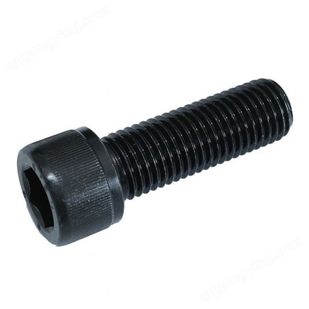 黑色圆头内六角螺栓紧固件厂家销售高强度圆柱头手拧螺丝螺钉供应