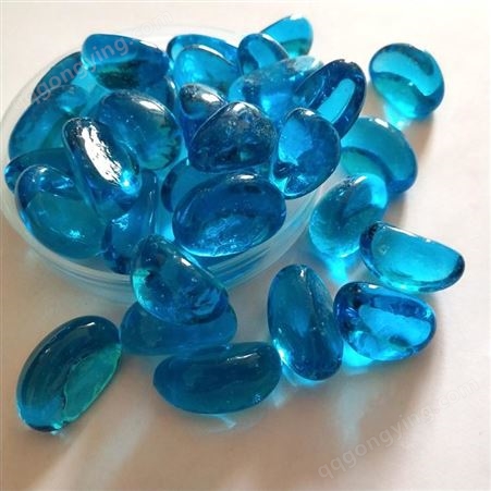 透明海蓝色闪光玻璃扁珠 玻璃珠雪健 厂家供应