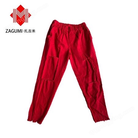 广州扎古米 工厂批发二手衣服出口女款棉布长裤二手