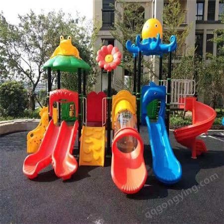 儿童娱乐  幼儿园塑料不锈钢滑梯组合  户外游乐设备