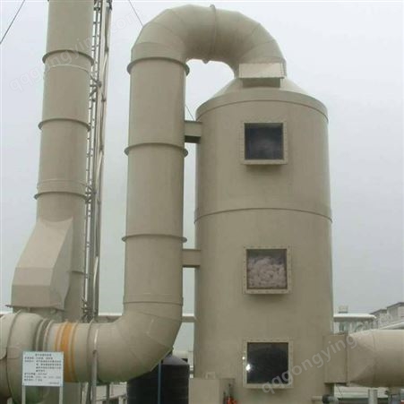 水喷淋塔废气净化器 化工厂用酸雾净化器喷淋塔 科信PP喷淋塔 水淋塔净化器 实在老板