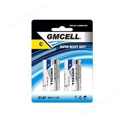 GMCELL 2号碳性电池  电池 R14P 二号C型电池 手电筒 大号电池