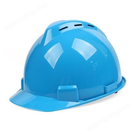 汛辰高强度PE材质加强帽檐90800016 安 全帽 V型带透气孔安 全头盔
