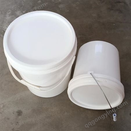 乳白色25升避光塑料桶 山东庆诺出口标准25L25l大口圆塑料桶