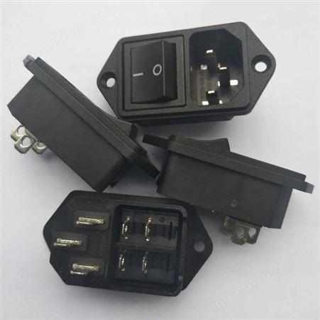 锁式二合一插座 ST-A01-003JL+16带开关组合插座 防火二合一IEC插座
