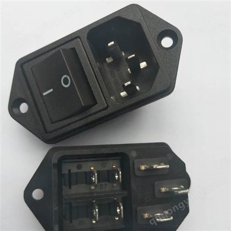 锁式二合一插座 ST-A01-003JL+16带开关组合插座 防火二合一IEC插座