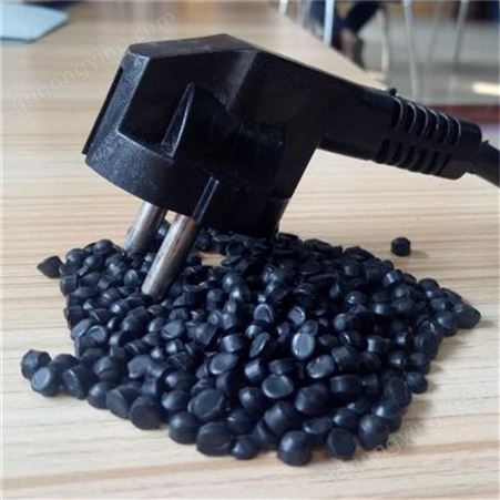 PVC黑色35P插头料易成型普通环保级 80度-95度黑色注塑料