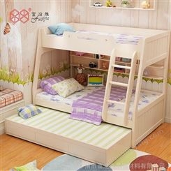 富滋雅上下床高低双层床子母床拼接床多功能组合储物板式床
