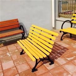 兰州户外防腐木座椅 不锈钢长椅 木质公园椅 休闲实木坐凳 铭一市政