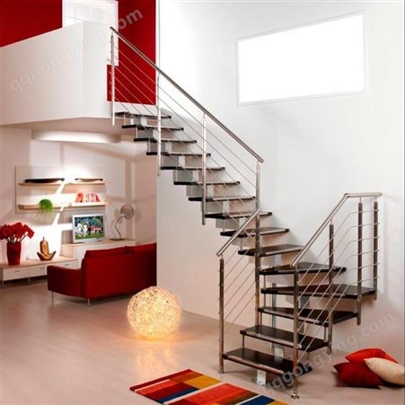 西安不锈钢玻璃楼梯 质量保证    西安欧盾玻璃楼梯