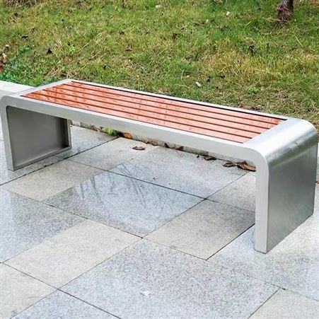 淄博推荐公园座椅  塑木长条椅子 晟优洁公园椅 