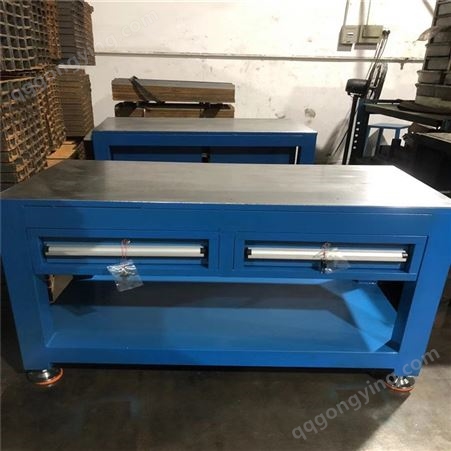 钳工台维修装配工作台 模具车间重型钢板桌 模具抛光台