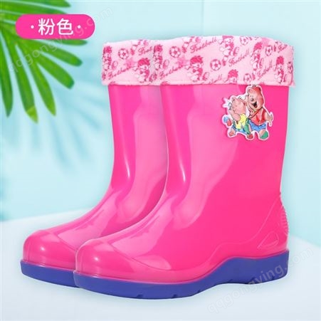 防水雨鞋 男女童雨鞋 中筒防滑雨鞋 时尚卡通雨鞋