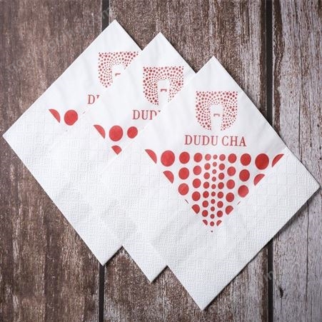 纸巾订制 定做餐巾纸  可印logo 博溪汇提供免费双层个性印花设计