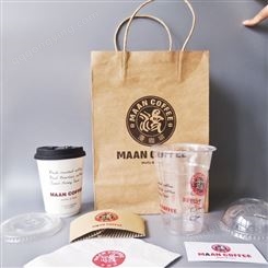 博溪汇 现货牛皮纸袋 手提袋 食品包装 烘焙打包袋订制可印logo