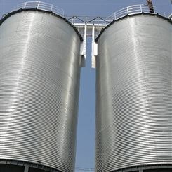 大型加厚粮食钢板仓 500吨立筒仓 坚固实用 取材便利