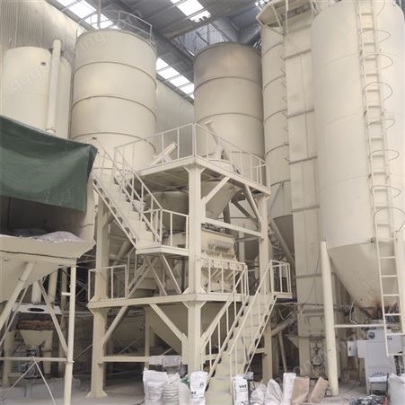 塔式干粉砂浆生产线 预拌砂浆生产线 除尘器胶泥搅拌机