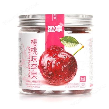 盈享罐装樱桃味李果230g 果脯蜜饯凉果办公室零食 