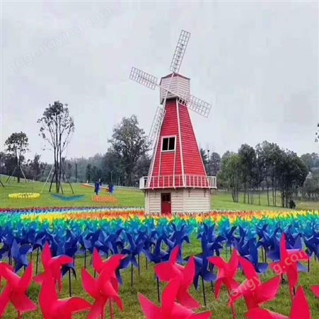 微风习习风车节风车节厂家 荷兰风车尺寸造型定制