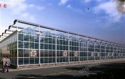 温室大棚 智能玻璃温室 透明颜色 花卉种植用 结构稳定