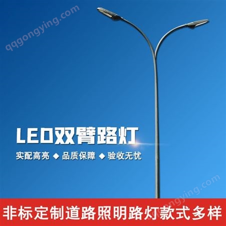 世腾批发LED6米7米8米市电路灯12米传统普通单杆双臂路灯