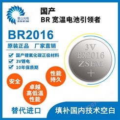 重山光电BR2016 3V锂 大容量 耐低温-40度纽扣锂电池 安全防爆 工业主板纽扣电池